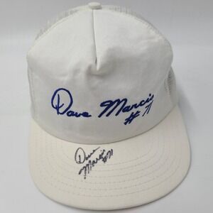 Vintage Dave Marcis Hat Snapback Trucker Mesh Signed Autographed NASCAR Race #71